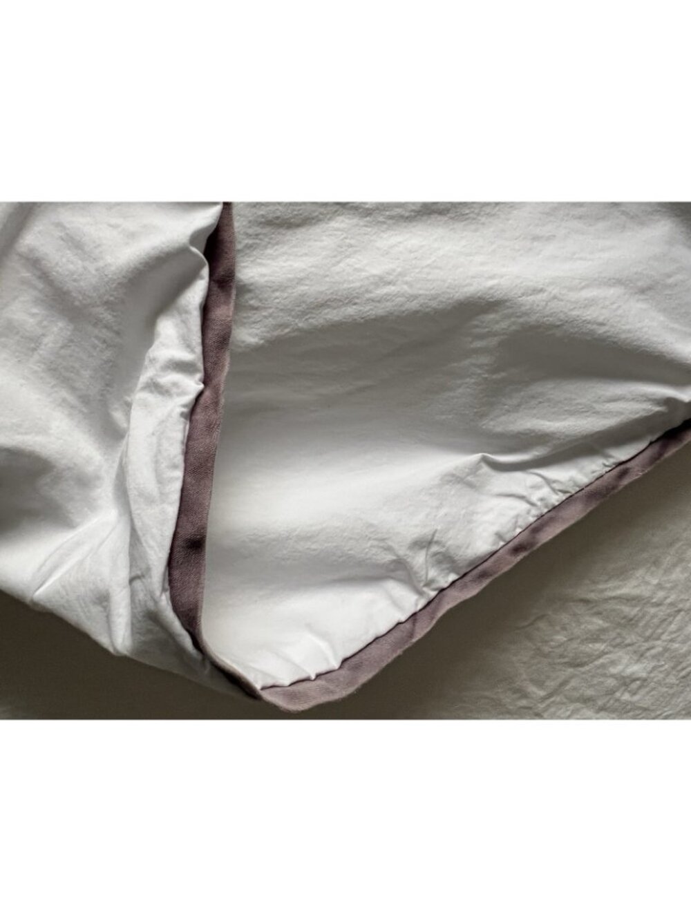 SERENA & LILY KING Size DUVET Cover 100% Cotton White Gray Band Buttons Portugal - Picture 4 of 11